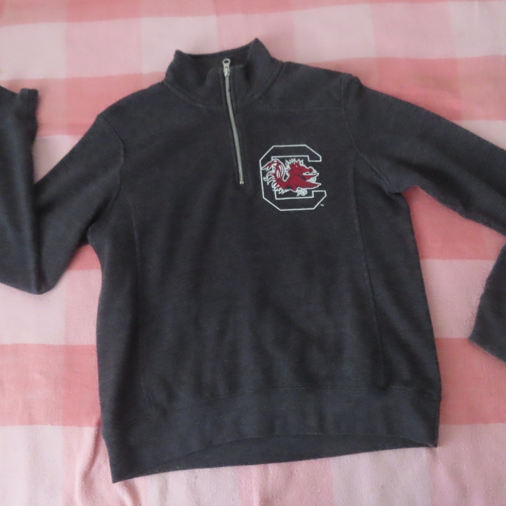 University of South Carolina gamecocks triblend sweats league 1/2 zip sweater